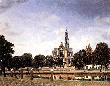 Jan van der Heyden - View of the Westerkerk, Amsterdam - WGA11405. Free illustration for personal and commercial use.