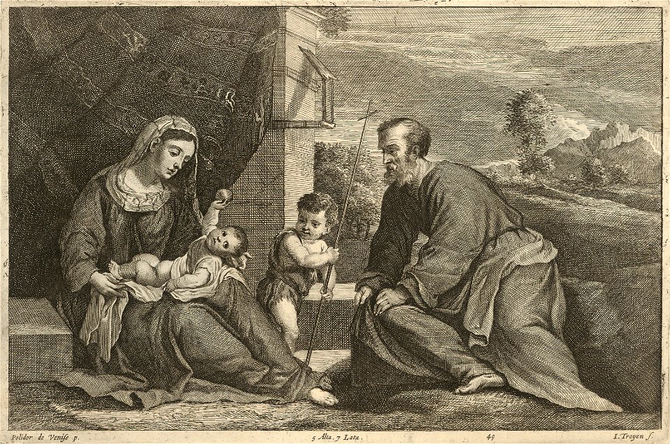 Jan van Troyen - Holy Family with St. John SVK-SNG.G 11965-50