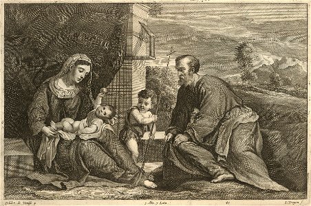 Jan van Troyen - Holy Family with St. John SVK-SNG.G 11965-50