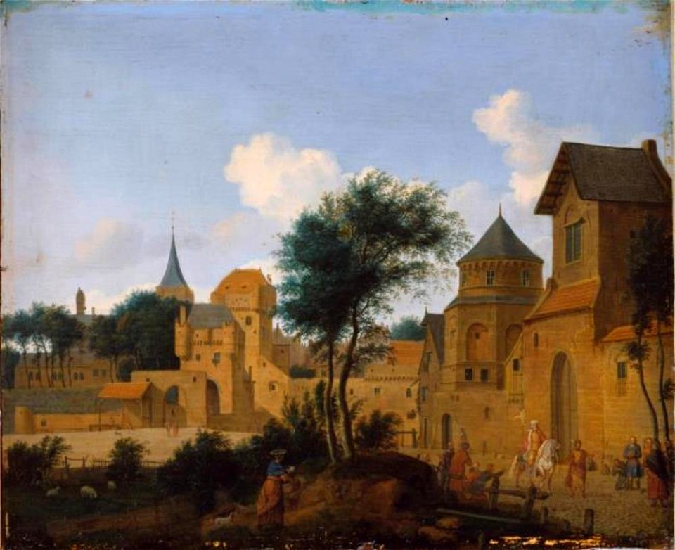 Jan van der Heyden - De triomf van Mordekai (Ester 6-11) - G 2375 - Staatliches Museum Schwerin