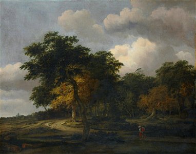 Jan van Kessel - Een beboste landschap met een uitzicht in de verte Huis Ten Bosch