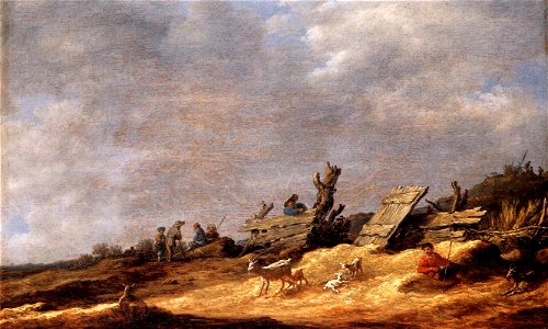 Jan van Goyen - Dune Landscape - WGA10174. Free illustration for personal and commercial use.