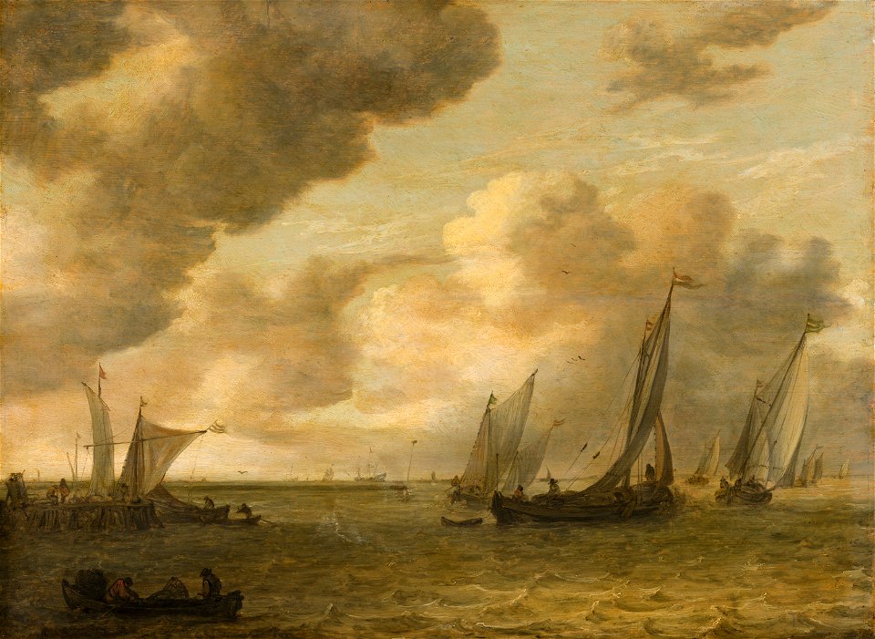 Jan van Goyen - Estuary with Sailing Boats - 624 - Mauritshuis