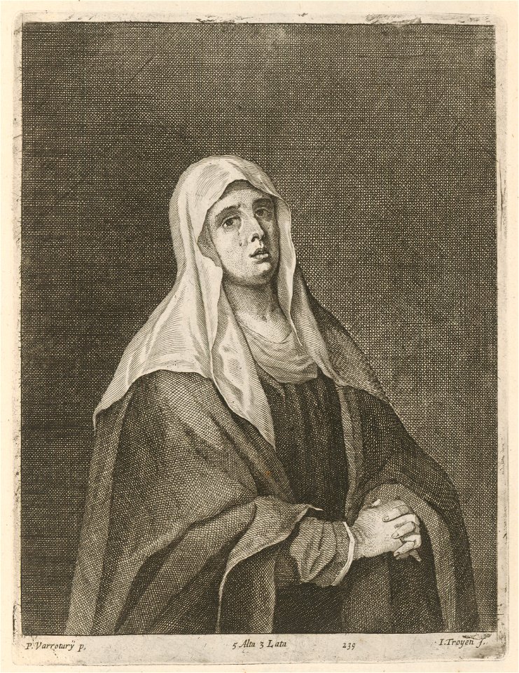 Jan van Troyen after Varotari - Mater Dolorosa SVK-SNG.G 11965-240