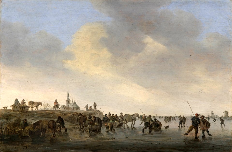 Jan van Goyen - Skating on the Merwede near Dordrecht 33 Goyen 394
