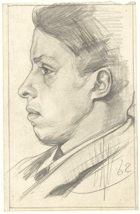 Jan Veth - Portrait of a man turned to the left
