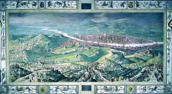 Jan Van der Straet (known as Giovanni Stradano) - The siege of Florence - Google Art Project