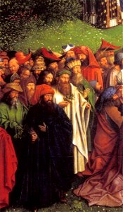 Jan van Eyck - The Ghent Altarpiece - Adoration of the Lamb (detail) - WGA07656. Free illustration for personal and commercial use.