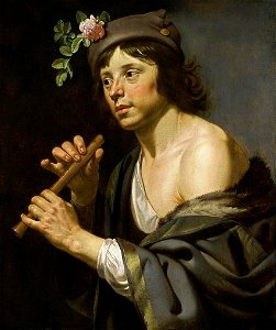 Jan van Bijlert - Shepherd Holding a Flute - WGA02187. Free illustration for personal and commercial use.