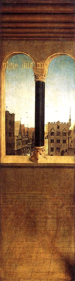 Jan van Eyck - The Ghent Altarpiece - Arched Window with a View - WGA07673
