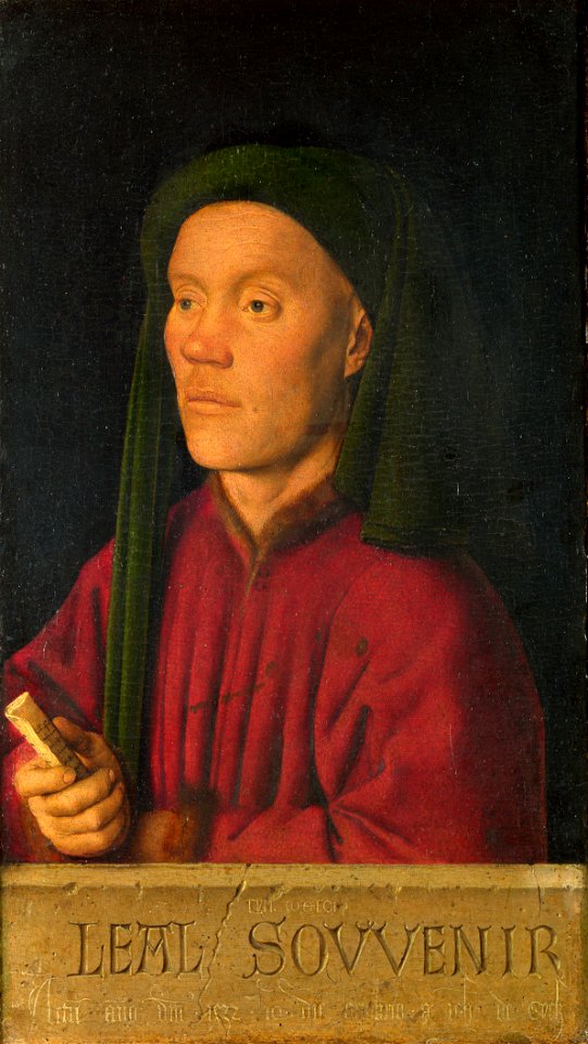 Jan van Eyck - Léal Souvenir - National Gallery, London. Free illustration for personal and commercial use.