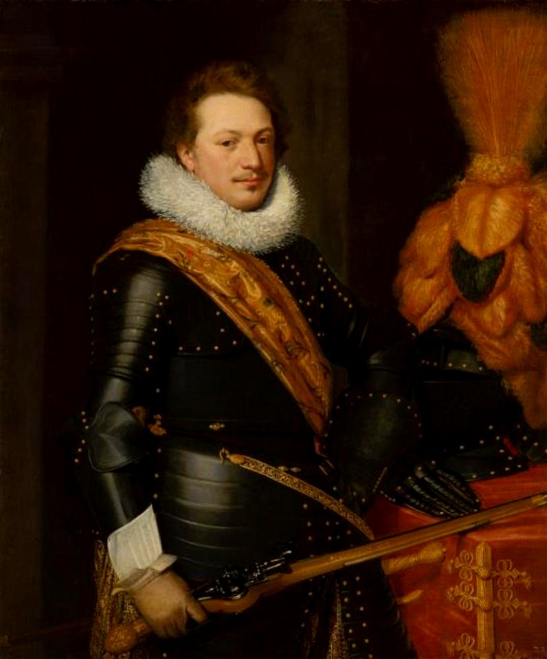 Jan van Ravesteyn - Portret van een man, mogelijk Johan Wolfert van Brederode (1599-1655) of Walraven IV van Brederode (^-1620) - 438 - Mauritshuis