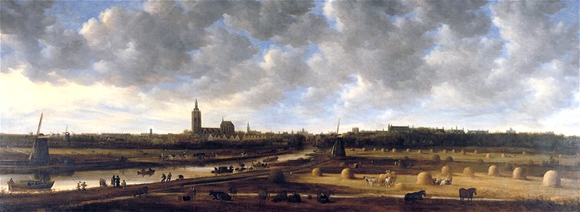 Jan van Goyen, Gezicht op 's-Gravenhage vanuit het Zuid Oosten, 1650. Den Haag