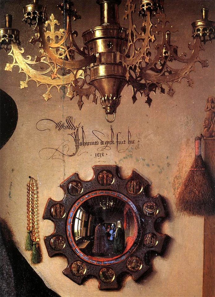 Jan van Eyck - Portrait of Giovanni Arnolfini and his Wife (detail) - WGA07693