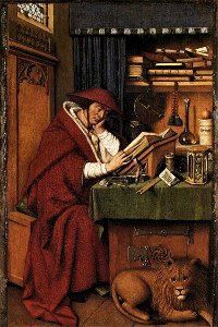 Jan van Eyck - St Jerome - WGA07621. Free illustration for personal and commercial use.