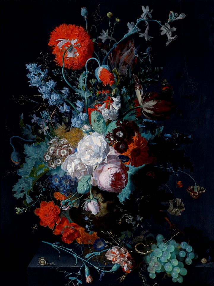 Jan van Huysum - Still Life of Flowers and Fruit - 98.80 - Museum of Fine Arts