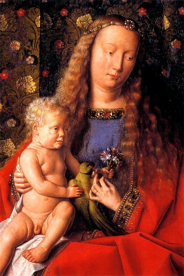 Jan van Eyck - The Madonna with Canon van der Paele (detail) - WGA7704 ...