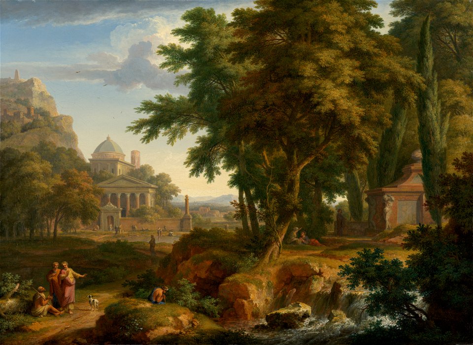 Jan van Huysum - Arcadian Landscape with Saints Peter and John Healing the Lame Man - 1114 - Mauritshuis