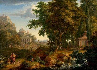 Jan van Huysum - Arcadian Landscape with Saints Peter and John Healing the Lame Man - 1114 - Mauritshuis