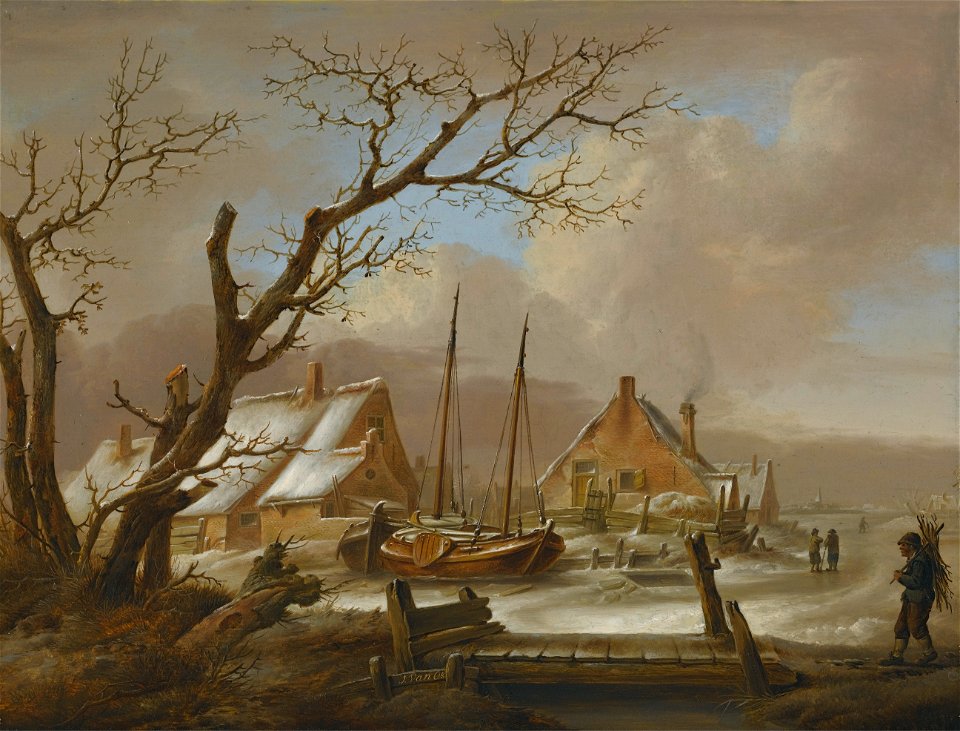 Jan van Os - Een winterlandschap