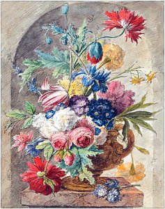Jan van Huysum - Flower Still Life, c. 1734 - Google Art ProjectFXD. Free illustration for personal and commercial use.