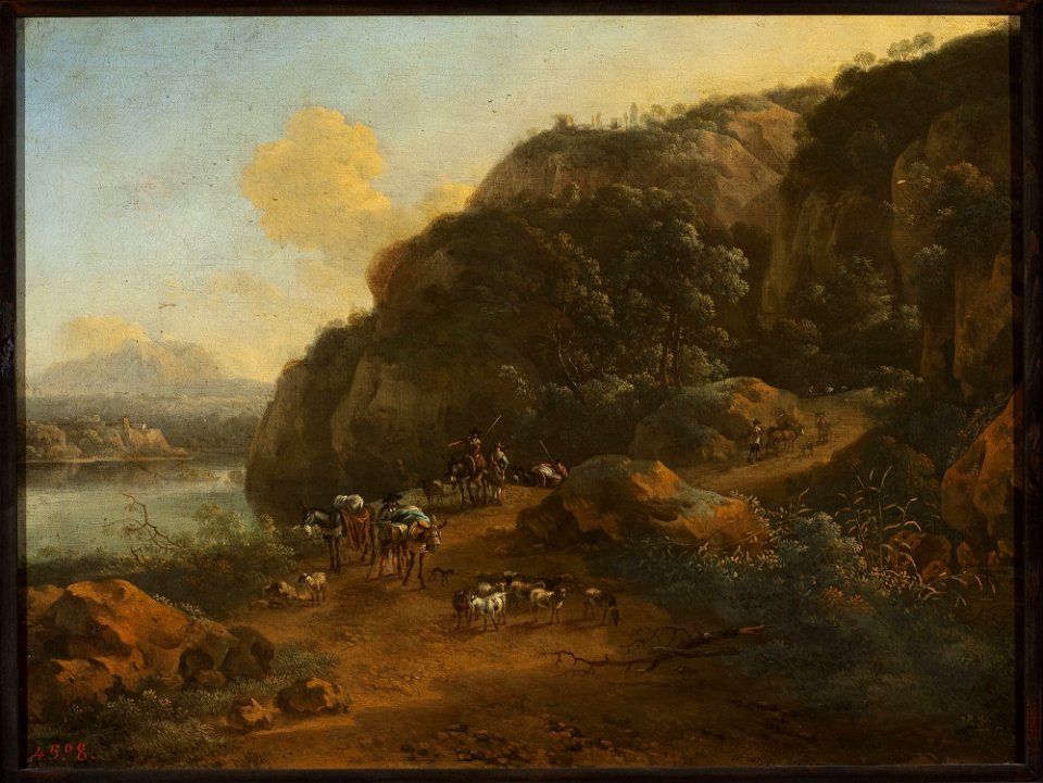Jan van der Meer II - Mountain landscape with travellers - M.Ob.1814 MNW - National Museum in Warsaw
