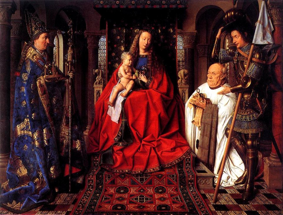 Jan van Eyck The Madonna with Canon van der Paele