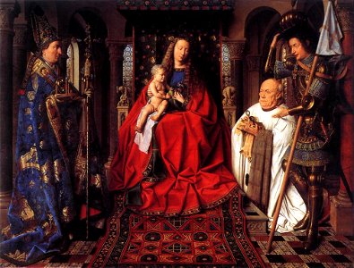 Jan van Eyck The Madonna with Canon van der Paele