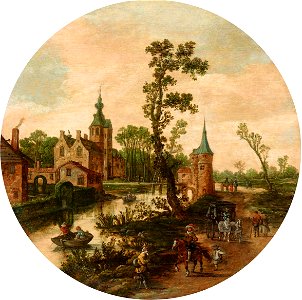 Jan van Goyen - Landscape with an Old Castle and a Tower, Lempertz-1132-1229