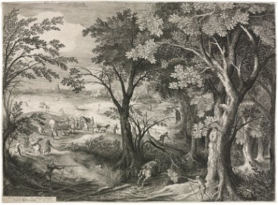 Jan van Londerseel (Dutch, 1578-1625), David Vinckboons (Dutch, 1576-1629) - Landscape with Travelers Attacked by a Gang of Robbers - 1995.79 - Cleveland Museum of Art