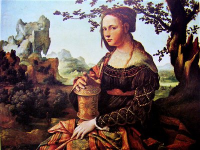 Jan van Scorel - Maria Magdalena (Rijksmuseum Amsterdam version) - 1970s photo. Free illustration for personal and commercial use.