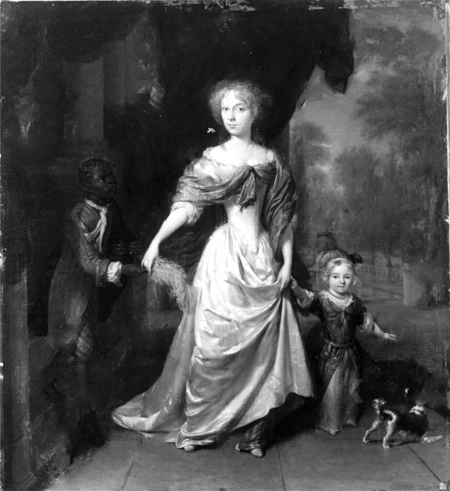 Jan Verkolje - Portrait of a Lady with a child