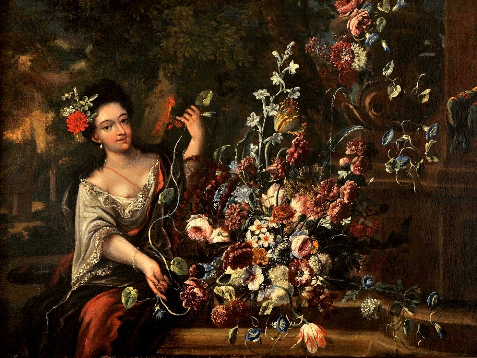 Jan van Kessel - Dama z kwiatami