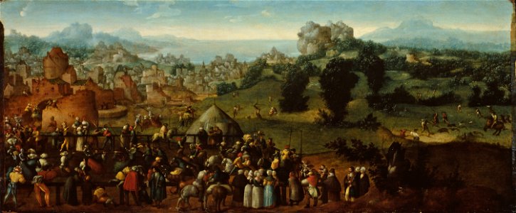 Jan van Scorel - Landscape with Tournament and Hunters - 1990.560 - Art Institute of Chicago