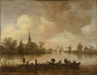 Jan van Goyen - Riviergezicht met een roeiboot in de voorgrond - Cat. 464 - Philadelphia Museum of Art