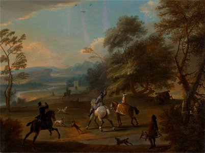 Jan Wyck - A Hawking Party - Google Art Project