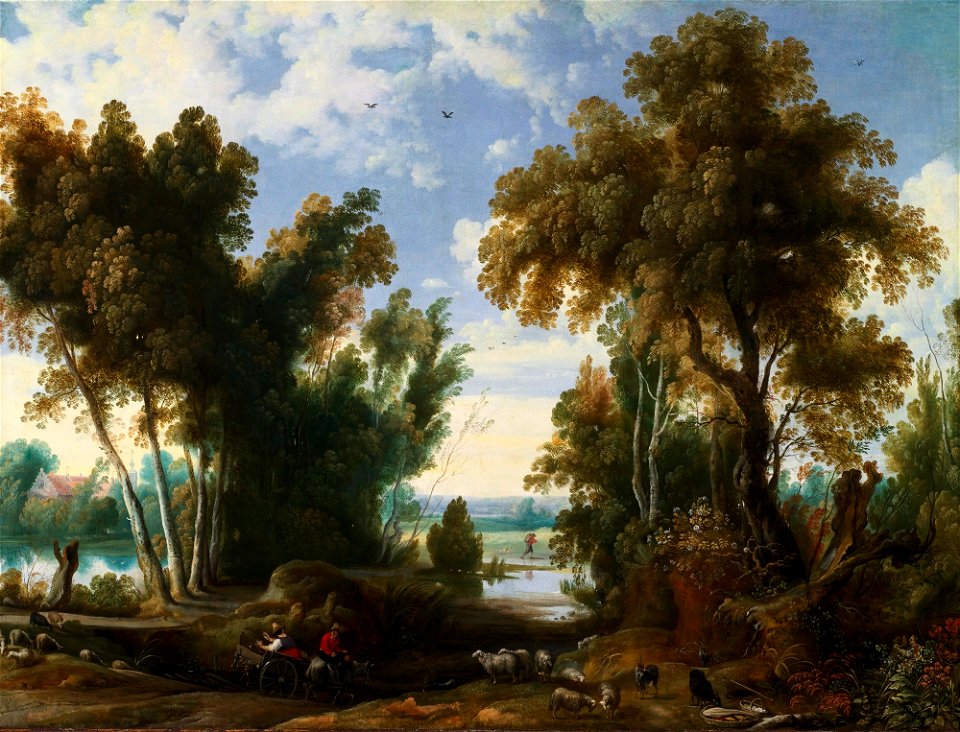 Jan Wildens - Landscape with Peasants
