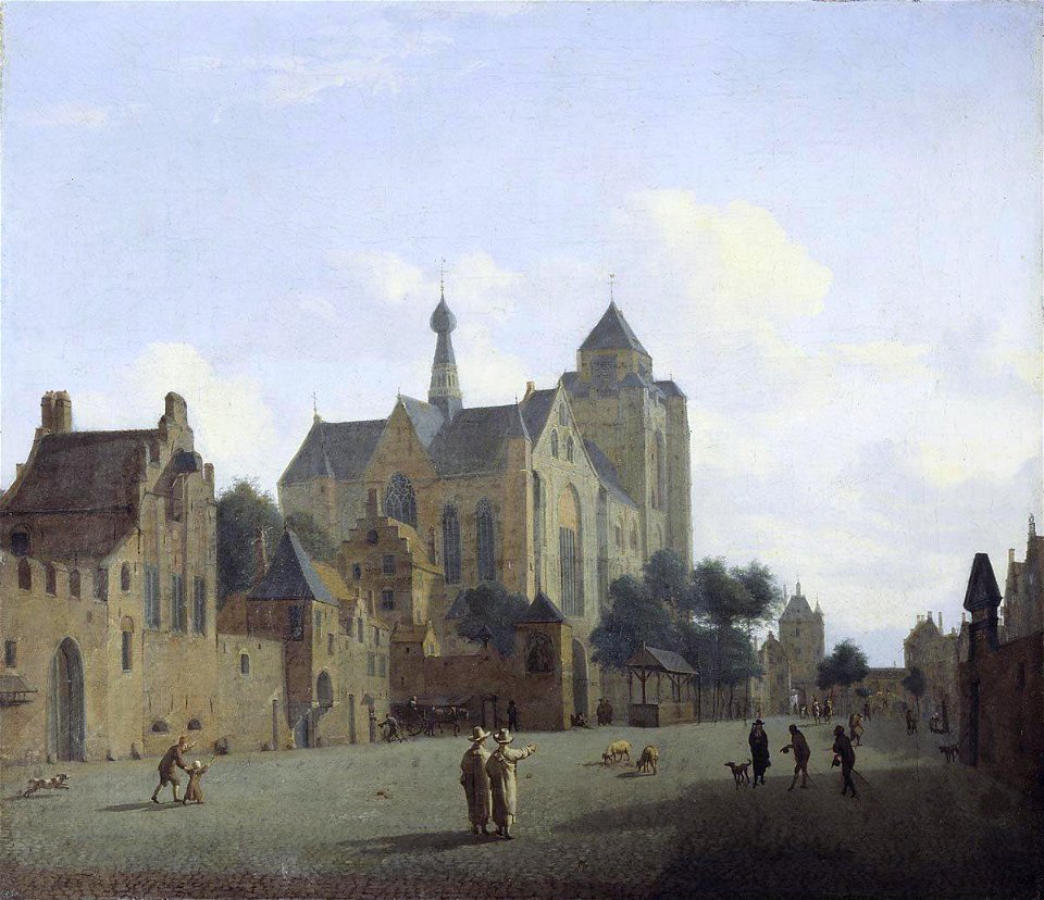Jan van der Heyden - The church at Veere (1652)