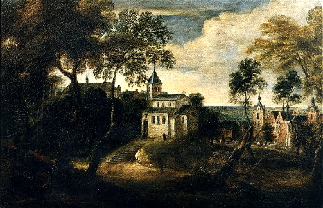 Jan Wildens - Saint Lambert Church and Arenberg Castle in Heverlee