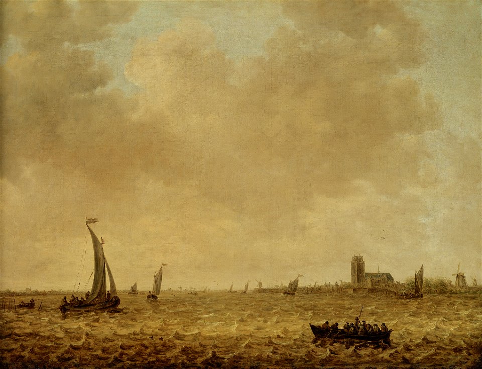 Jan van Goyen, , Kunsthistorisches Museum Wien, Gemäldegalerie - Blick auf Dordrecht - GG 6450 - Kunsthistorisches Museum