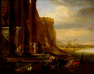 Jan Weenix - Italienischer Seehafen - GG 469 - Kunsthistorisches Museum