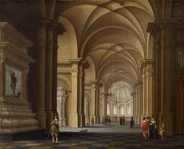 Jan van Vucht - Inneres einer gotischen Kirche - GG 734 - Kunsthistorisches Museum