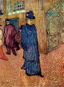 Jane Avril Leaving the Moulin Rouge Henri de Toulouse-Lautrec 1892