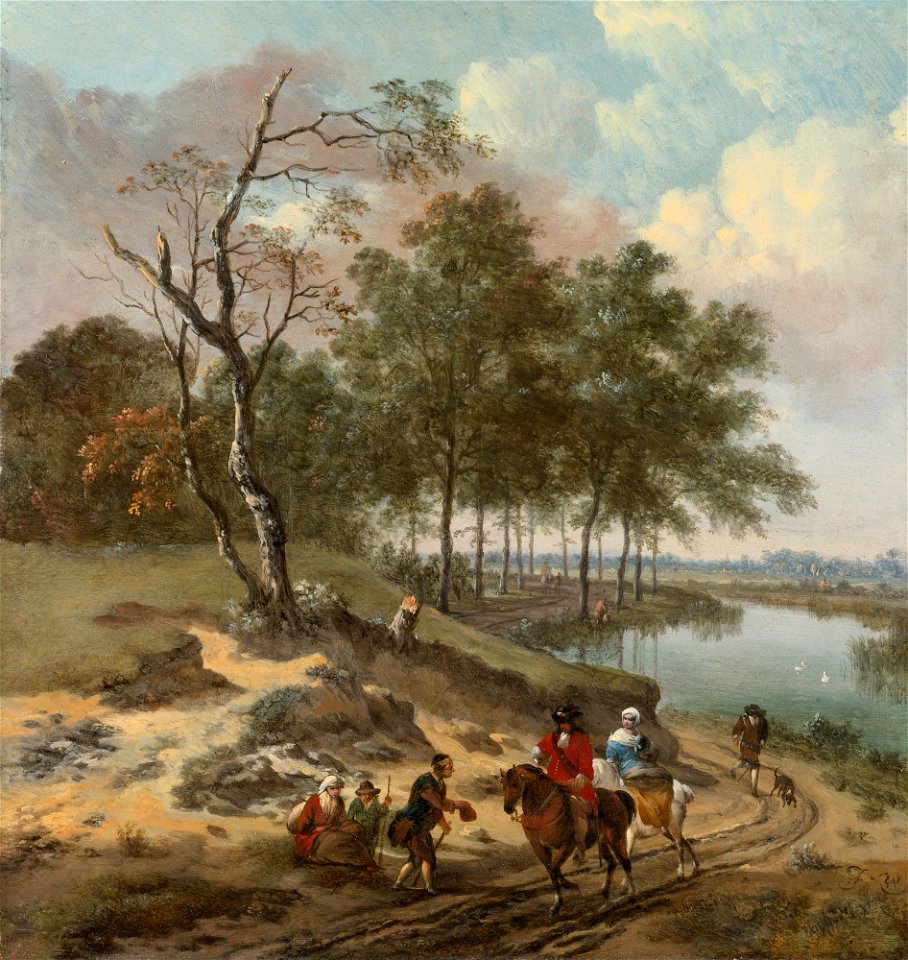 Jan Wijnants - Dune Landscape with Figures on a Road 025N09335 4D9M2