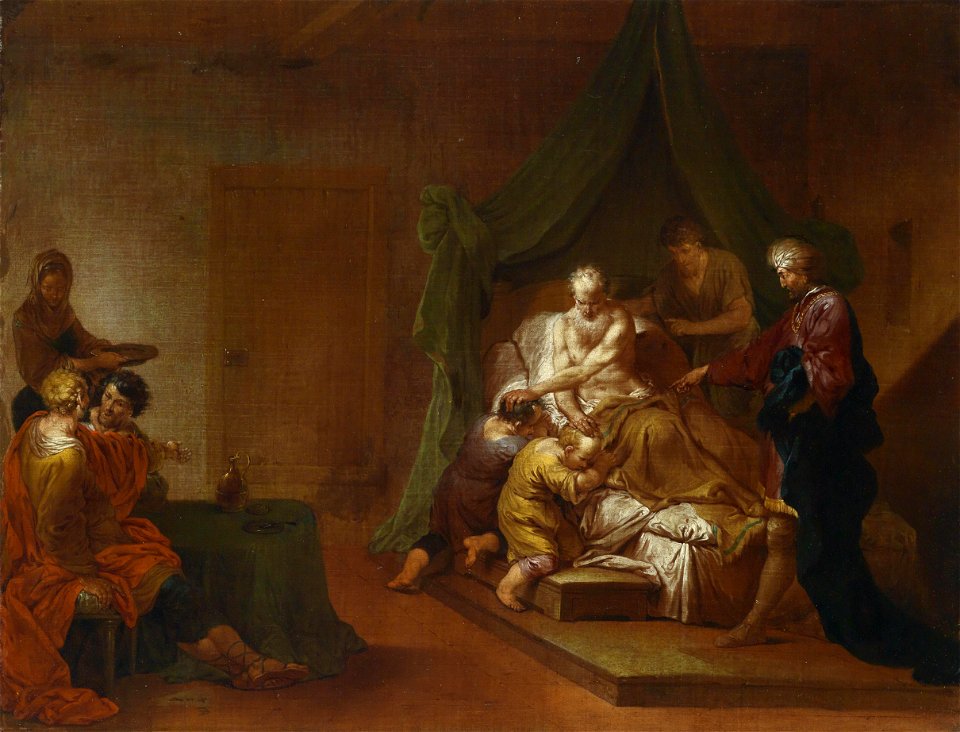 Januarius Zick Jakob segnet die Söhne Josephs