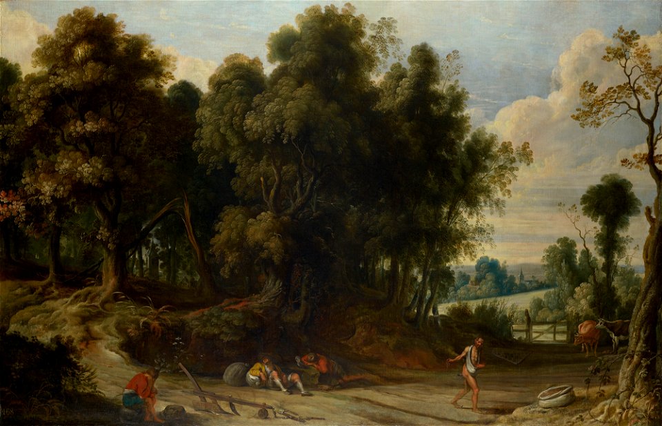 Jan Wildens (Antwerp 1586 - Antwerp 1653) - Landscape with the Devil Sowing Tares - RCIN 405567 - Royal Collection