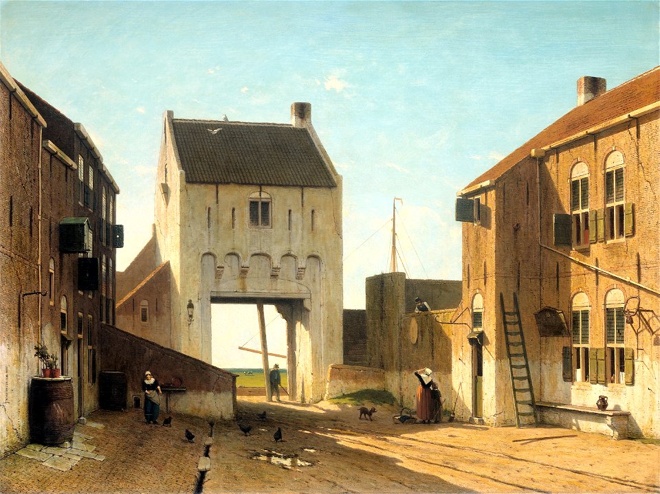 Jan Weissenbruch - Een stadspoort te Leerdam