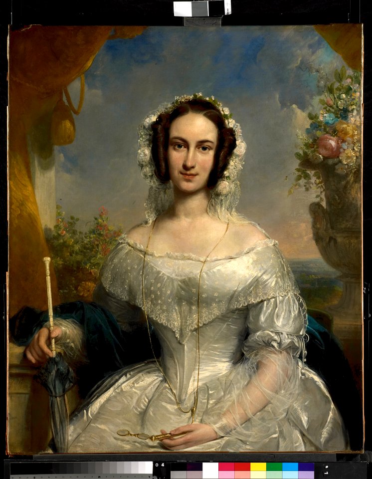 Jan Willem Pieneman - Bruidsportret van Agatha Petronella Hartsen (1814-1878), echtgenote van Jan van der Hoop (1811-1897) - BR0561 - Rijksmuseum Twenthe