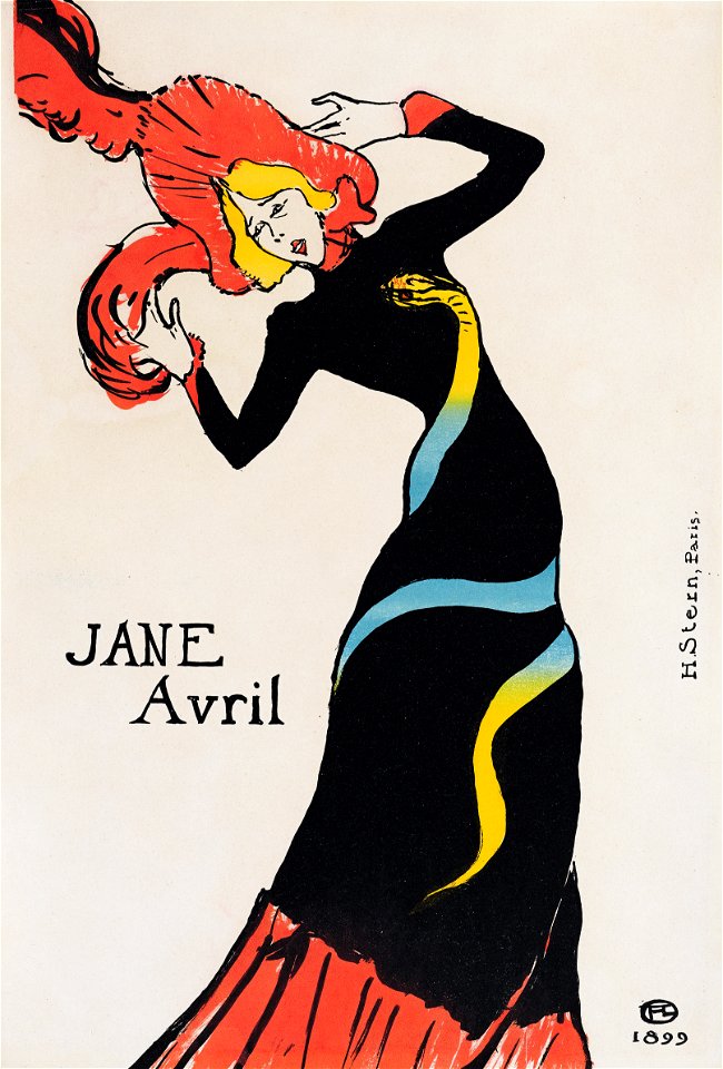 Jane Avril, by Henri de Toulouse-Lautrec
