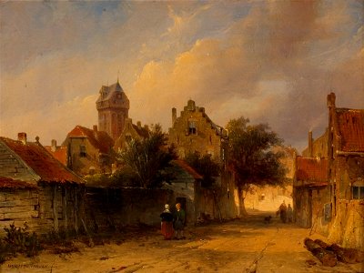 Jan Weissenbruch - Gezicht op een straatje te Oudewater - 0146 - Rijksmuseum Twenthe